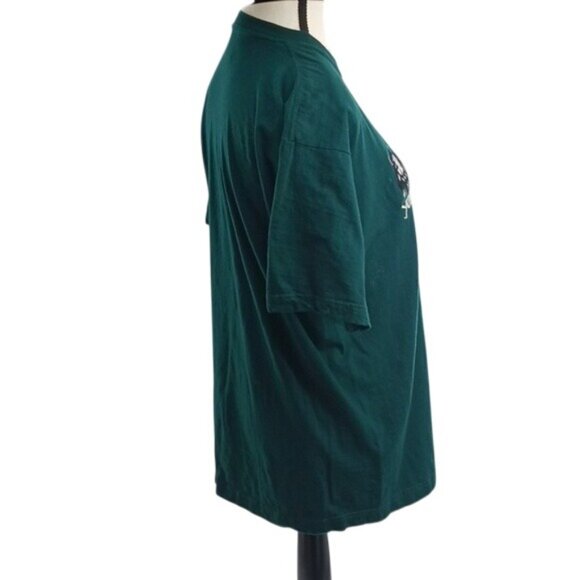 Vintage Tibet T Shirt Green Embroidered Yaks Retro Graphic Tee Unisex L - Picture 4 of 6